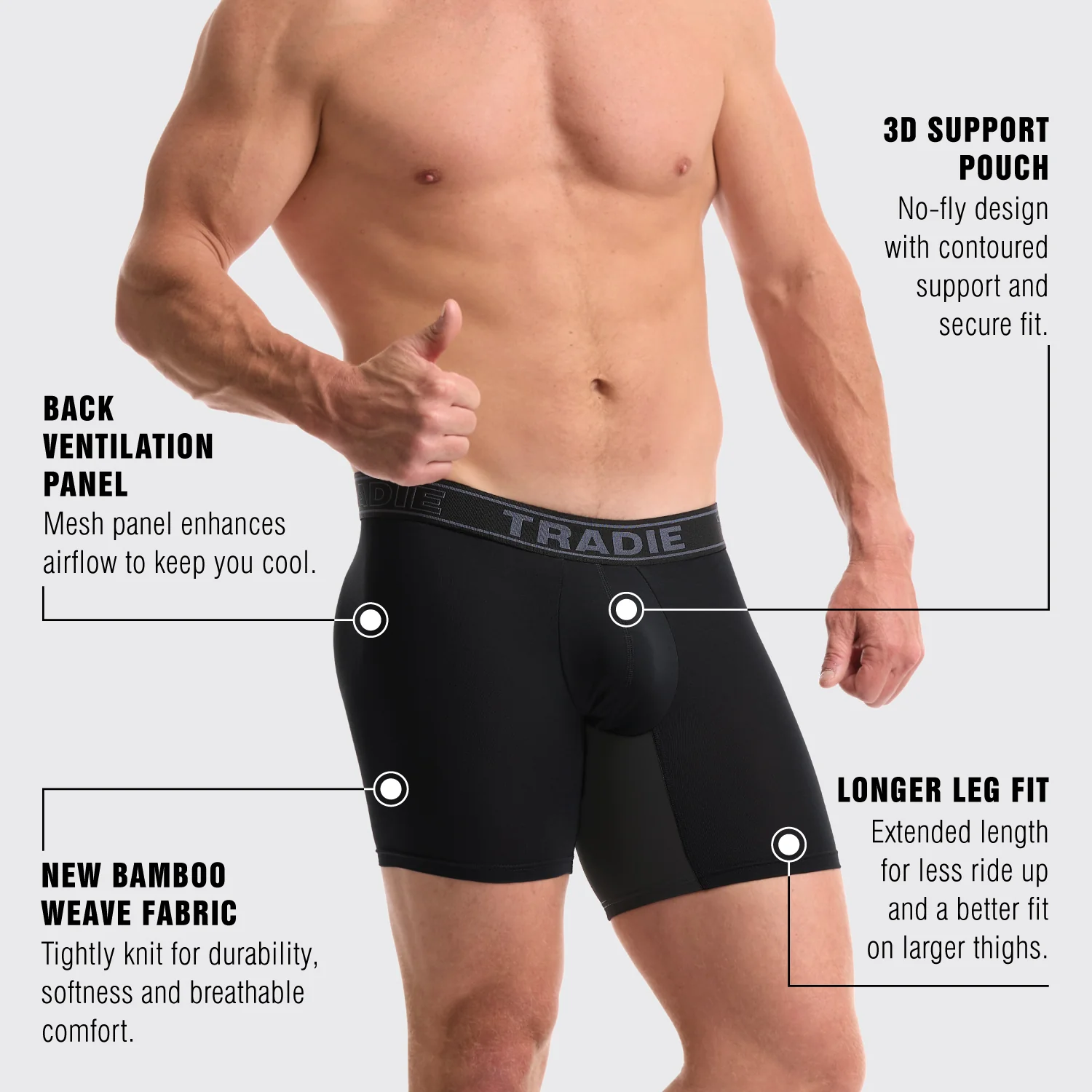 Bamboo No Chafe 2.0 Boxer Brief - Image 3