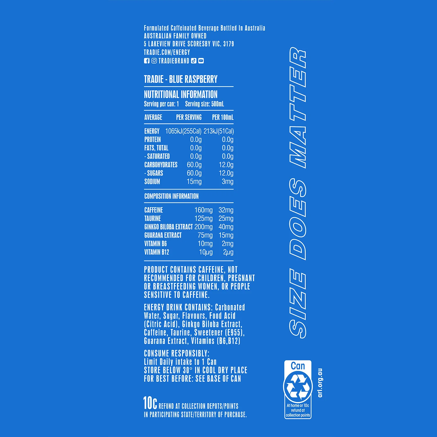Energy Drink 500mL 12 Pack - Image 4