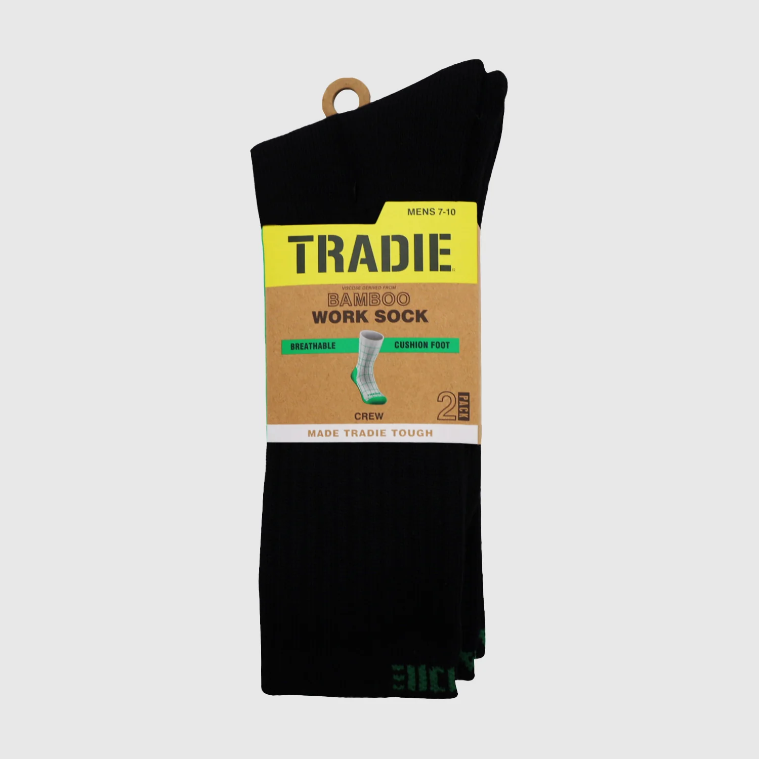 Ribbed Bamboo Crew Sock 2 Pack - Image 4