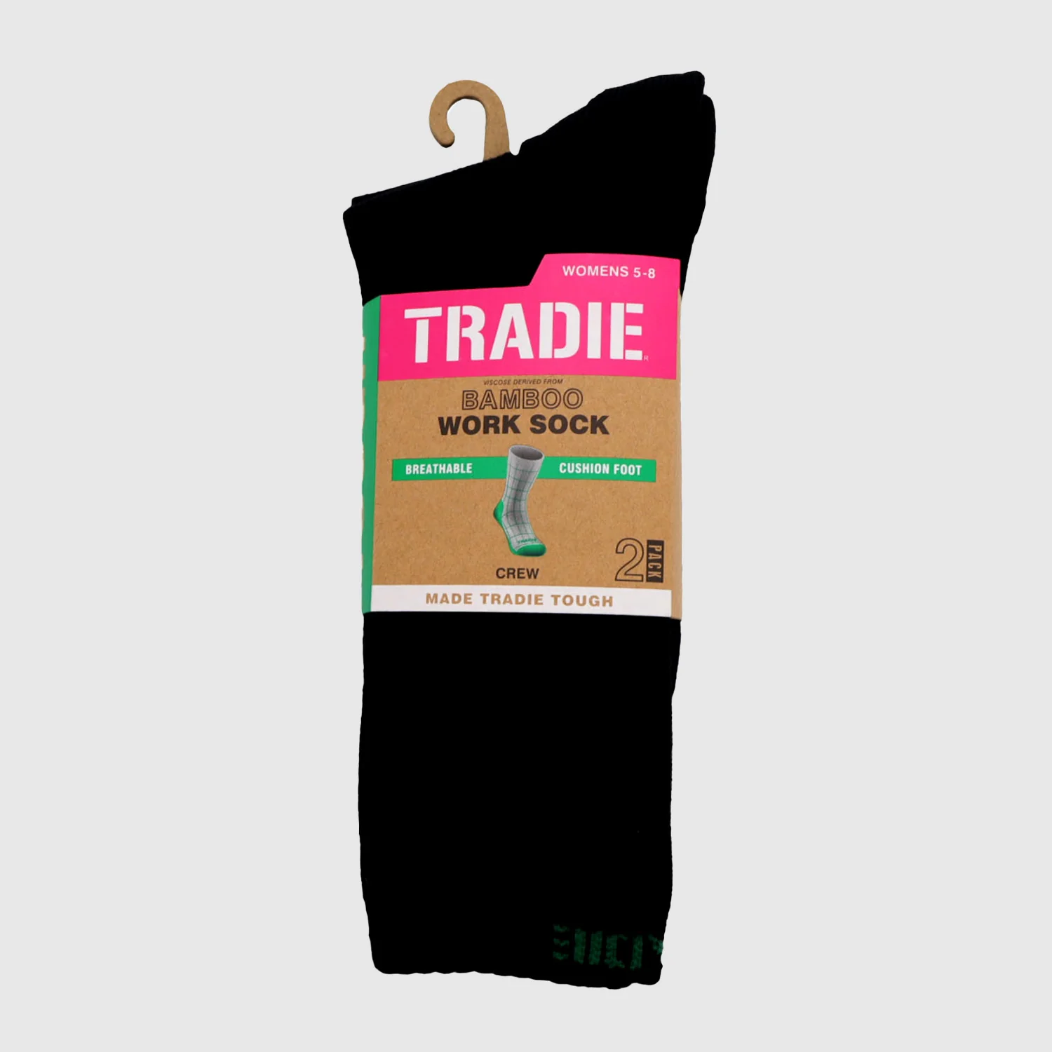 Ribbed Bamboo Crew Sock 2 Pack - Image 4
