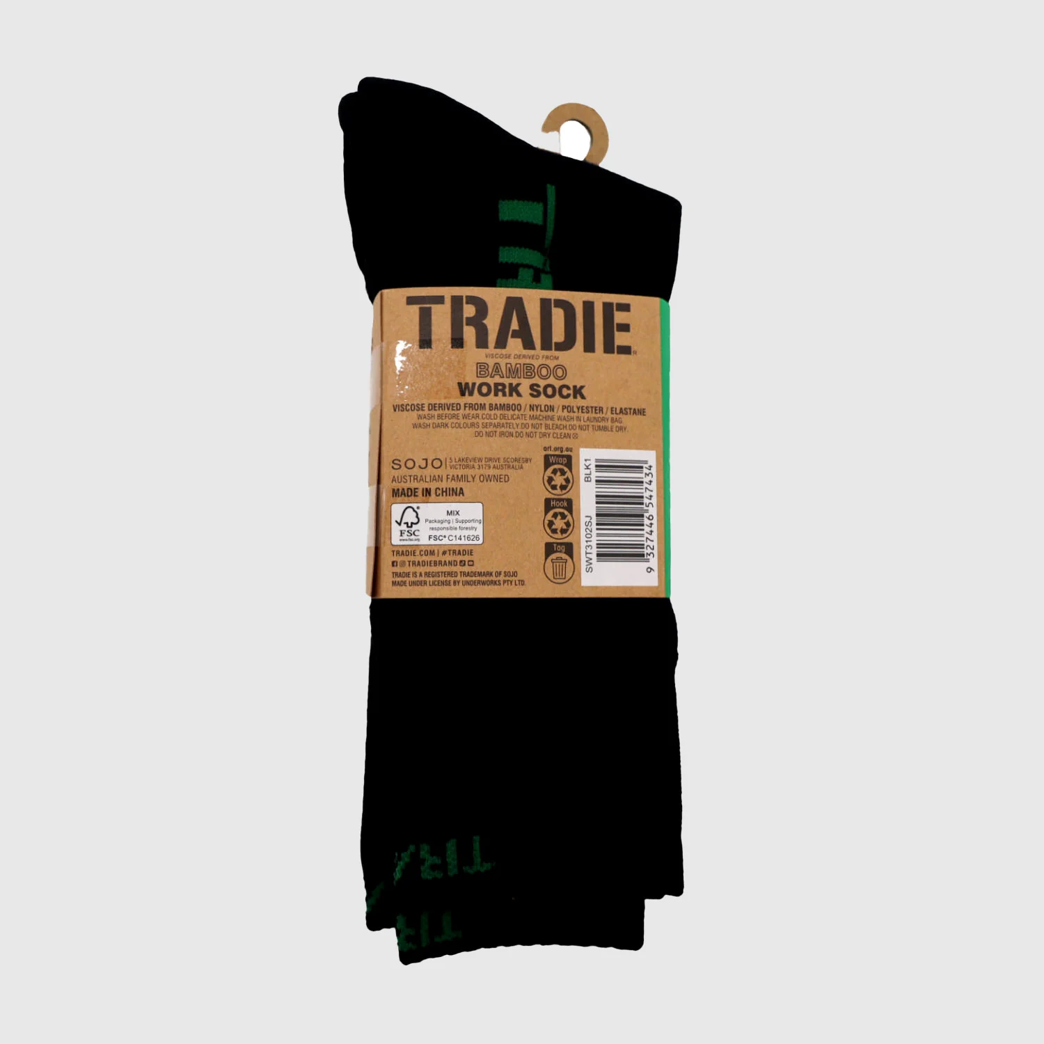 Ribbed Bamboo Crew Sock 2 Pack - Image 5