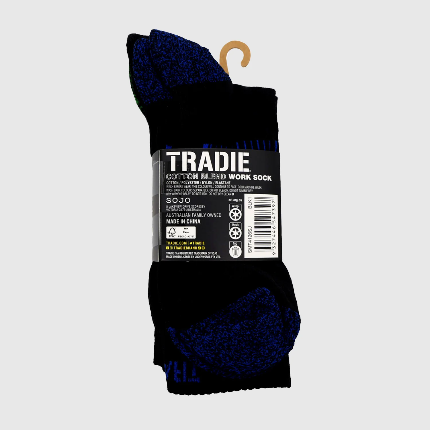 Ribbed Cotton Crew Sock 3 Pack - Image 5