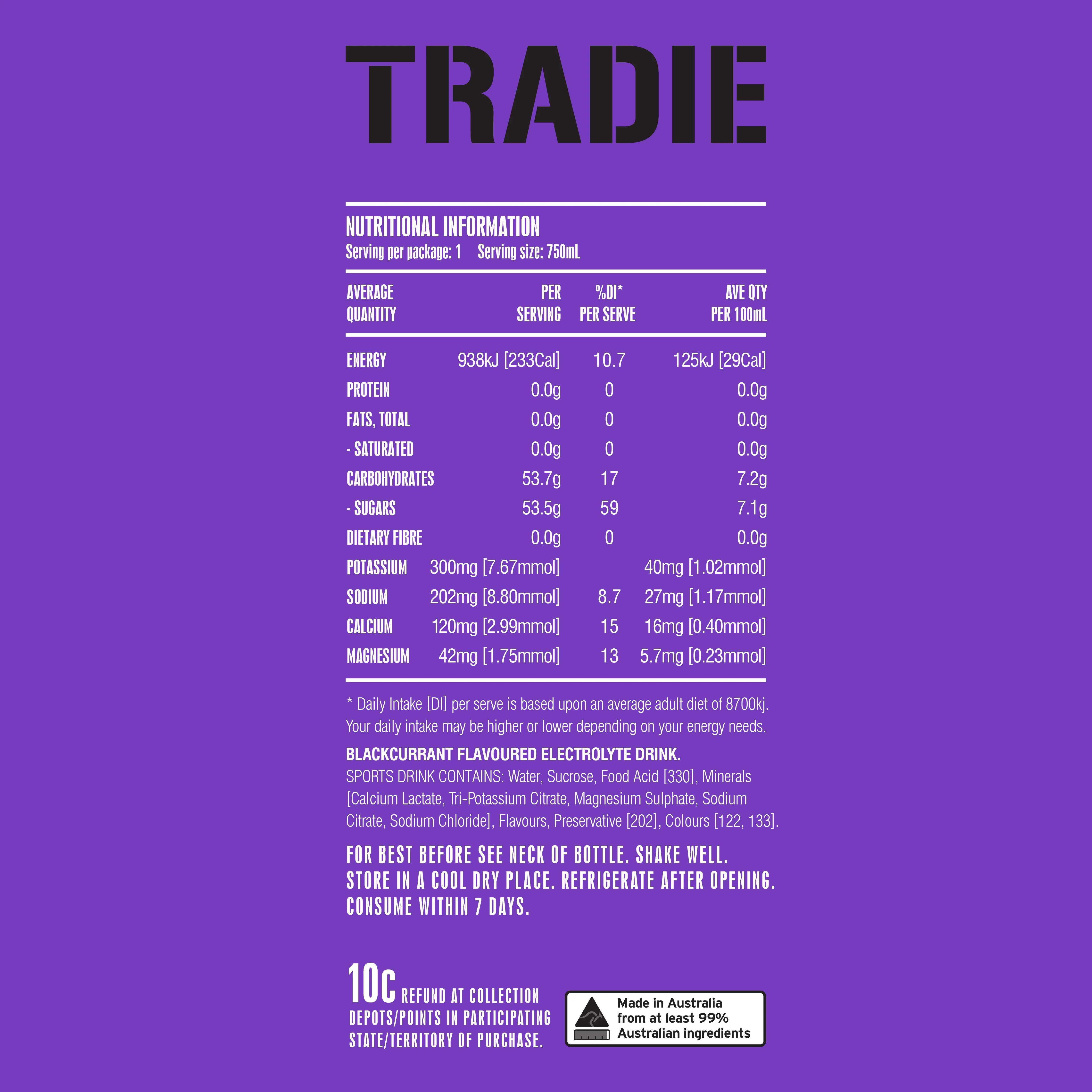 Sports Drink 750mL 12 Pack - Image 5